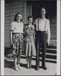 Ruth Eva, Muriel, and Fred W. Callison, Sonoma County, California, 1940s