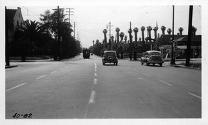 Olympic Boulevard, State Route 173, looking west from west side of Park View Street, Los Angeles County, 1940