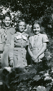 Lynn Haines (Dickhoff) with her brother and sister, Topanga, California