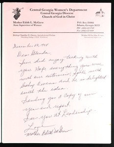 McGrew, letter, 1998, to Goodson