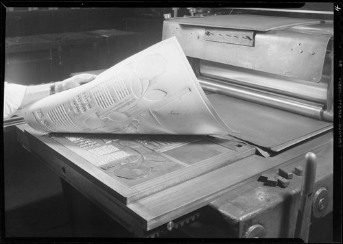 Page ready for press, Los Angeles Times, Los Angeles. 1941