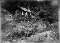 Thaddeus & Ludmilla Welch cabin in Steep Ravine, circa 1898