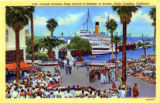 Crowds Greeting Daily Arrival of Steamer at Avalon, Santa Catalina, California