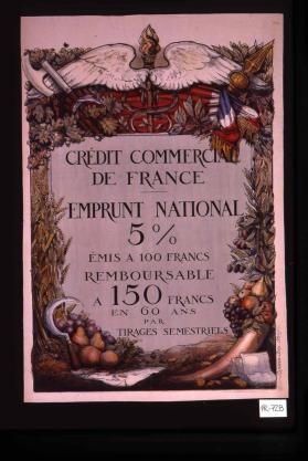 Credit commercial de France. Emprunt national 5%