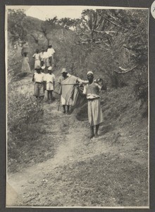 Africans on a path, Tanzania, ca.1932-1940