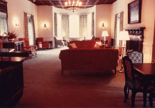 Toll Hall living room furniture, Scripps College