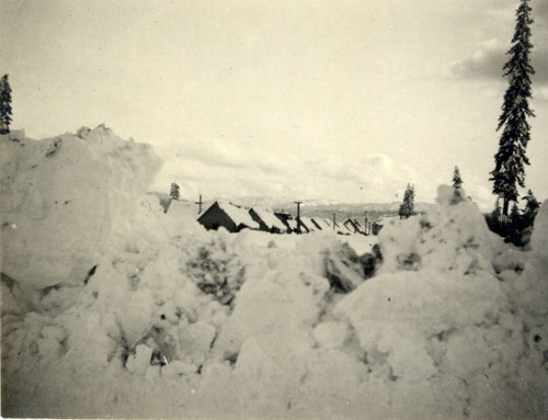 Lumber Camp in Snow