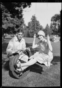 Betty Baker & Lord swing, Southern California, 1927