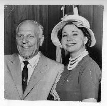 Goodwin Knight, Governor of California from 1953-1959, with his wife, Virginia