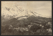 Mt. Tamalpais and Mill Valley postcard with snow on Mt. Tamalpais