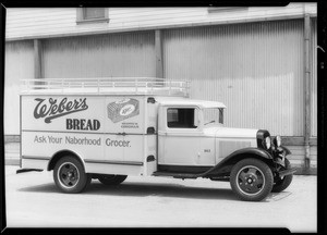Weber's Bread truck, Southern California, 1933