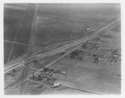 Aerial view of Rohnert Park, California and Highway 101, , 1958