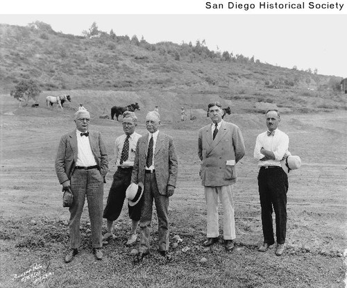 George W. Marston and four other men at the Old Town Golf Course