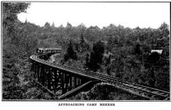Railroad approaching Camp Meeker California near the Russian River