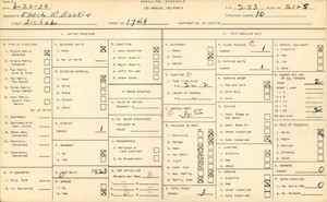 WPA household census for 1749 SICHEL, Los Angeles