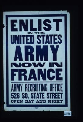 Enlist in the United States Army now in France