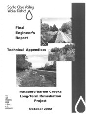 Matadero/Barron Creeks Long-Term Remediation Planning Study : Final Engineer'S Report, Part 2 of 2