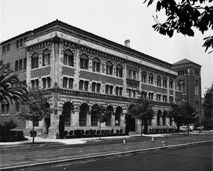 Building which is now known as the Student Union building on Trousdale Parkway and Childs Way within the University of Southern California (USC) campus