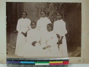 Confirmants from Antsahamanitra Girls' School, Antananarivo, Madagascar, 1899