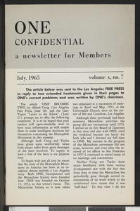 ONE confidential 10/7 (1965-07)