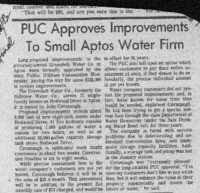 PUC approves improvements to small Aptos water firm