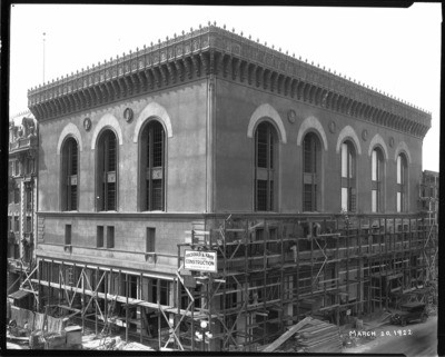 Buildings Repair and Reconstruction - Stockton: Stages of construction of Pacific Telephone and Telegraph building