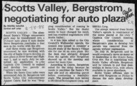 Scott's Valley, Bergstrom negotiating for auto plaza