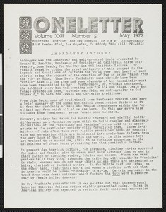 ONEletter 22/5 (1977-05)