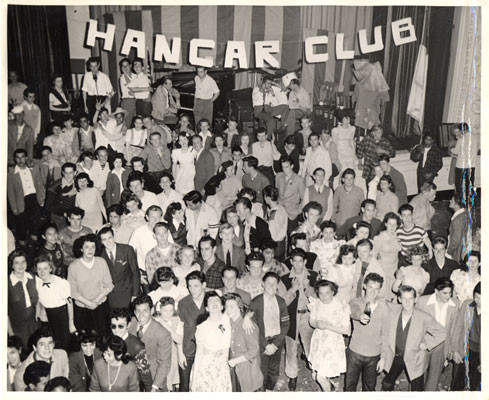 [Scene at "Hangar Club" maintained by Central Branch of Y.M.C.A.]