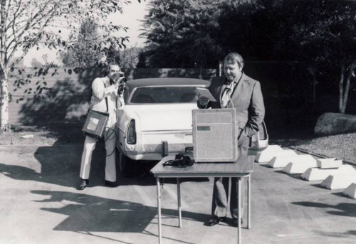 Irvine University Park Library's groundbreaking ceremony, 1974