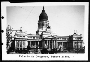 Exterior view of the Palacio del Congreso in Buenos Aires, Argentina