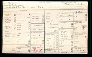 WPA household census for 822 W G ST, Los Angeles County