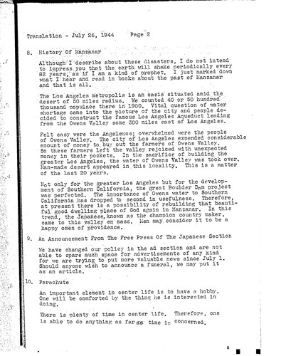 Manzanar free press, July 26, 1944