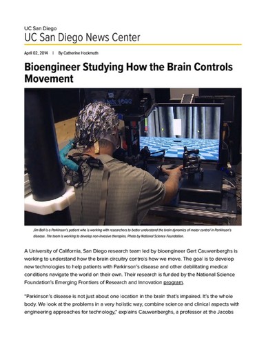 Bioengineer Studying How the Brain Controls Movement