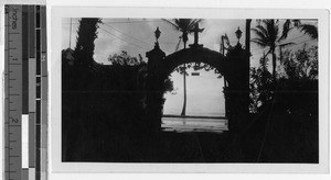 Gate to St. Augustine's Church, Waikiki, Honolulu, Hawaii, 1931
