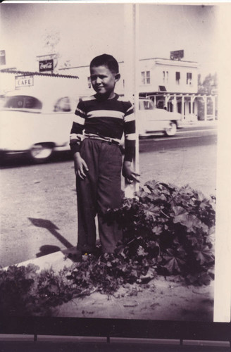 Richard Gamble on Camino Capistrano, San Juan Capistrano, 1955