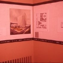 View of an American Institute of Architects' display in the SRA office