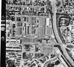 Aerial view of Century City, May 4, 1959