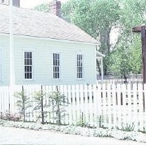 Old Sacramento.View of the Old School House Museum on the west side of Front at L Streets