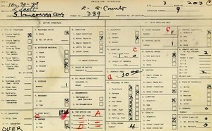 WPA household census for 389 S VANCOUVER