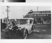 Cars parked at Mills Field Municipal Airport, ca. 1927