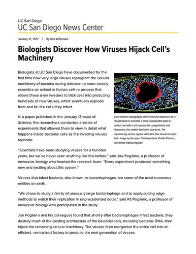 Biologists Discover How Viruses Hijack Cell’s Machinery