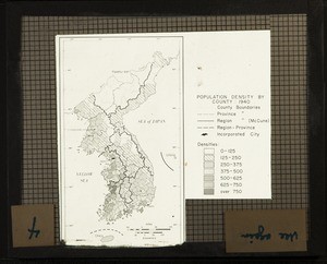 Population density in Korea by county : 1940