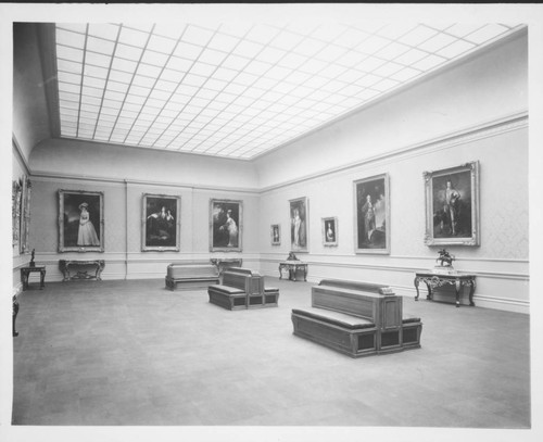 Portrait gallery in the Huntington residence