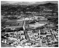 Aerial view of Westwood Village and UCLA, 1938