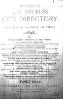 Los Angeles City Directory, 1898