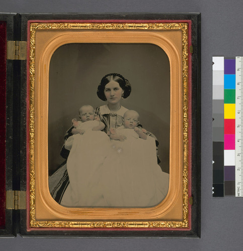 [Elizabeth L. Hawley and twin sons] (Detail - image side only.)