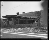 Franklin Junior High School destroyed by the earthquake, Long Beach, 1933