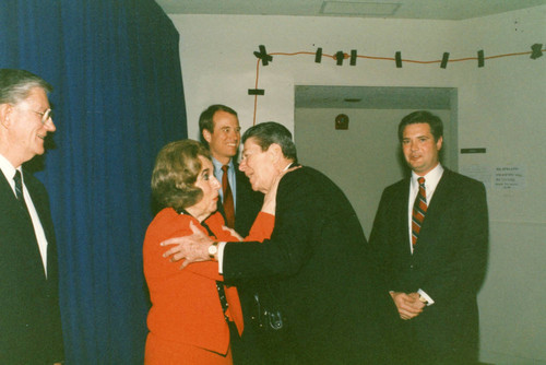 Margaret Brock and President Reagan embracing