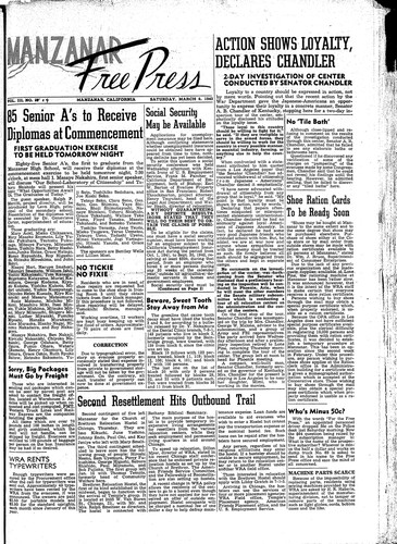 Manzanar free press, March 6, 1943